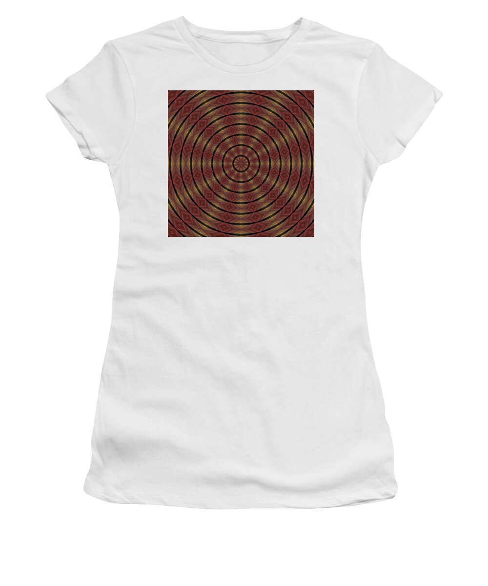Fractal Abstract Women's T-Shirt featuring the digital art Feathered Harmonics 2 by Doug Morgan