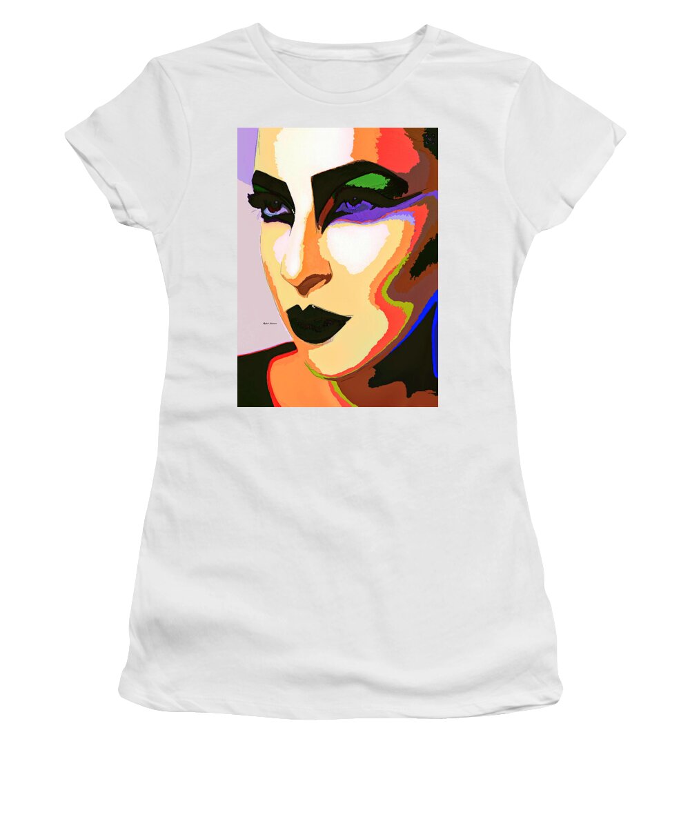 Rafael Salazar Women's T-Shirt featuring the digital art Female Portrait 2065 by Rafael Salazar