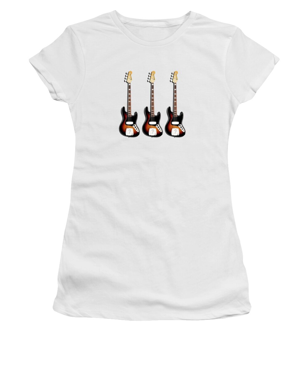 Fender Jazzbass Women's T-Shirt featuring the photograph Fender Jazzbass 74 by Mark Rogan