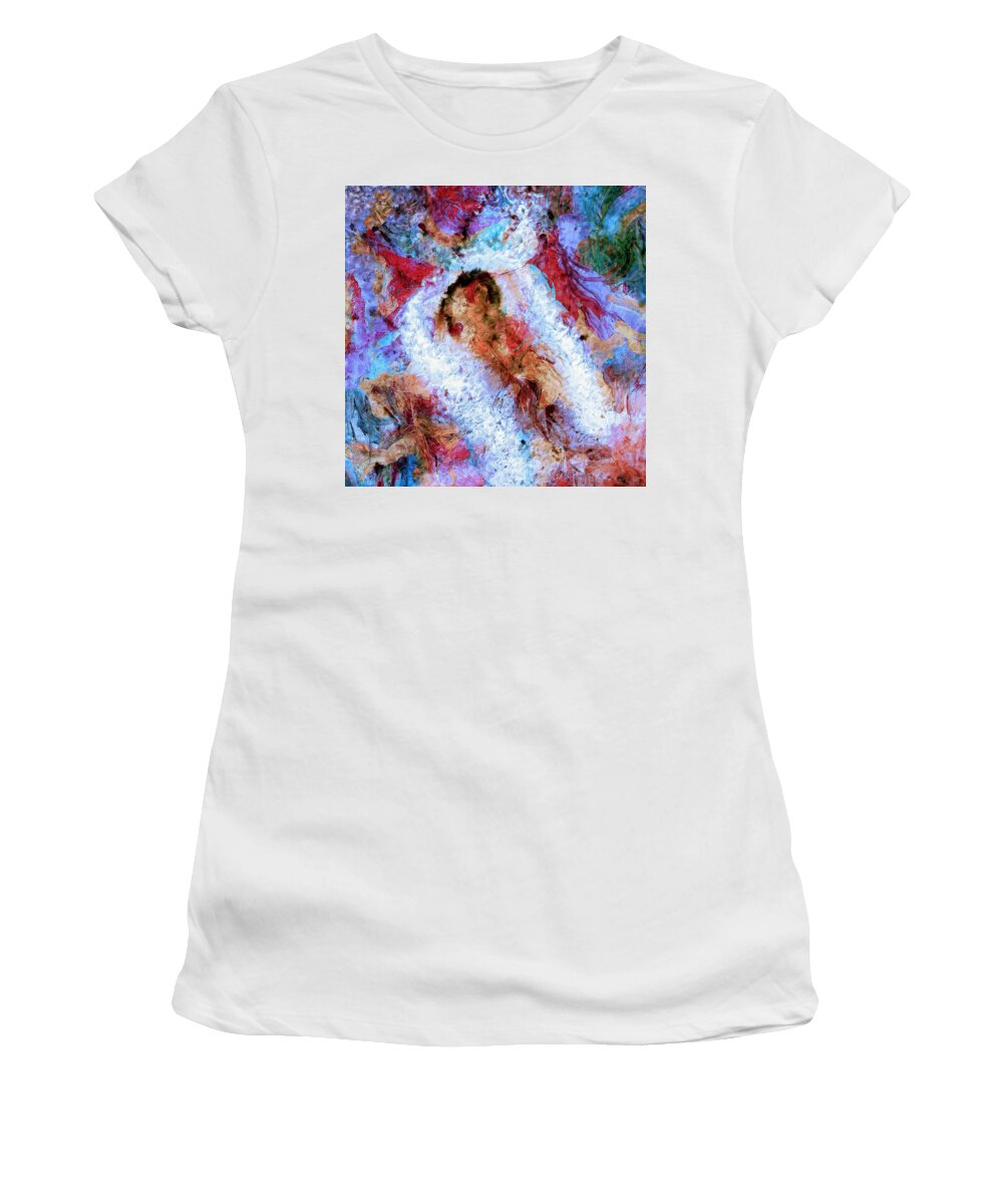 Abstract Women's T-Shirt featuring the painting Fifth Bardo by Dominic Piperata