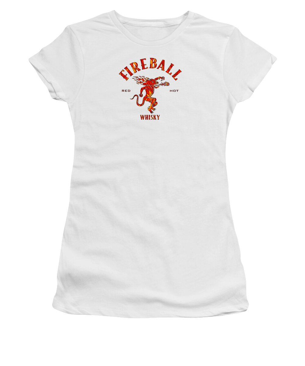 Fireball Women's T-Shirt featuring the digital art Fireball 1 by Ricky Barnard