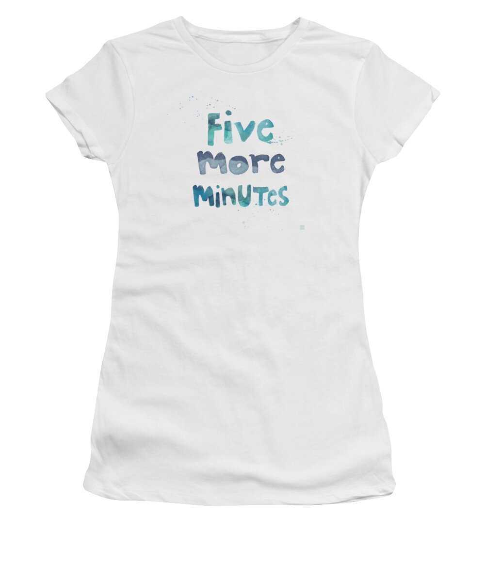 Sleep Women's T-Shirt featuring the painting Five More Minutes by Linda Woods
