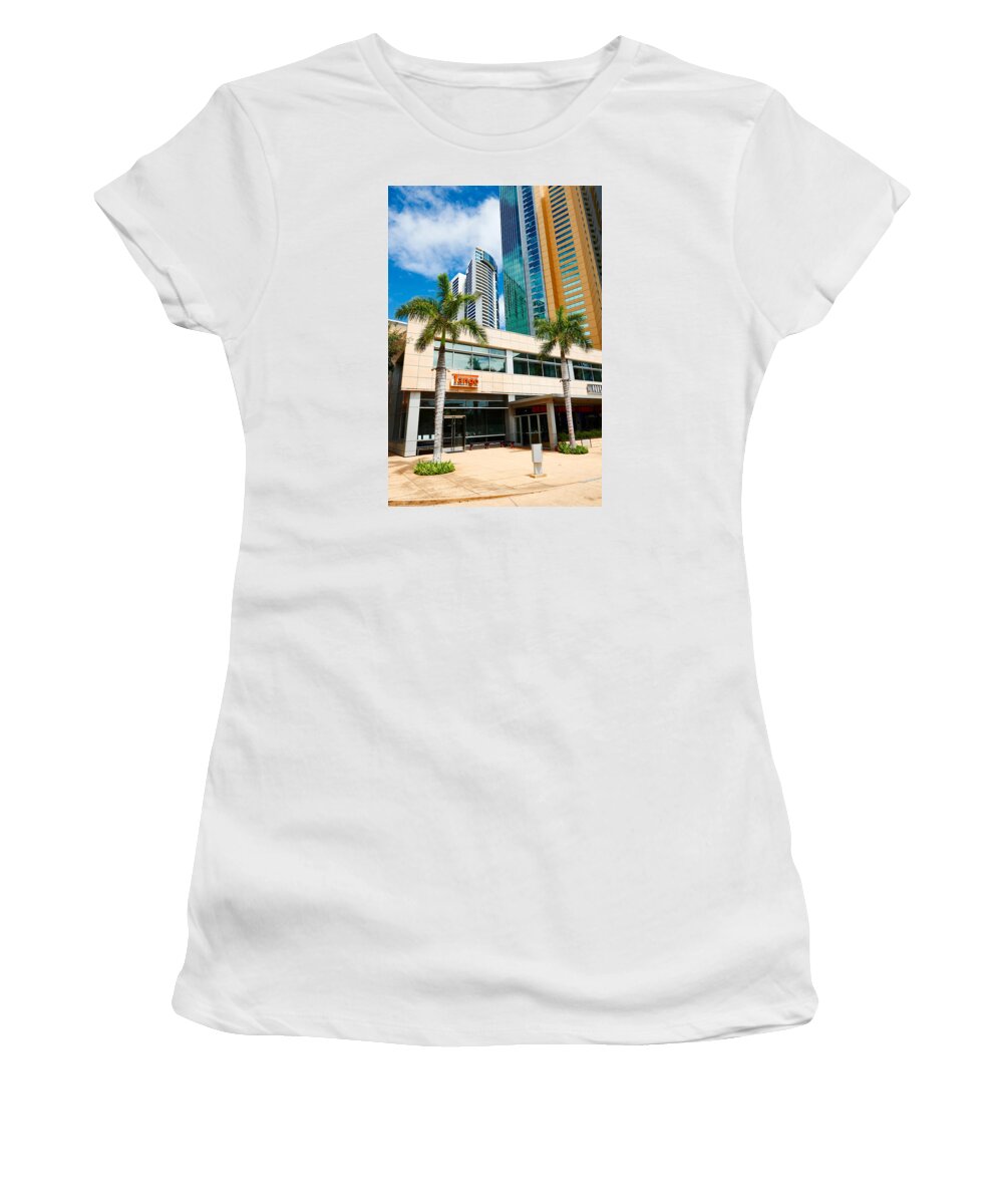 Building Women's T-Shirt featuring the photograph FLA-150531-ND800E-25125-color by Fernando Lopez Arbarello