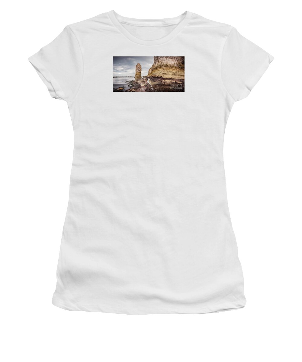 Cliffs Women's T-Shirt featuring the photograph Flamborough Head, North Yorkshire, UK by Mariusz Talarek