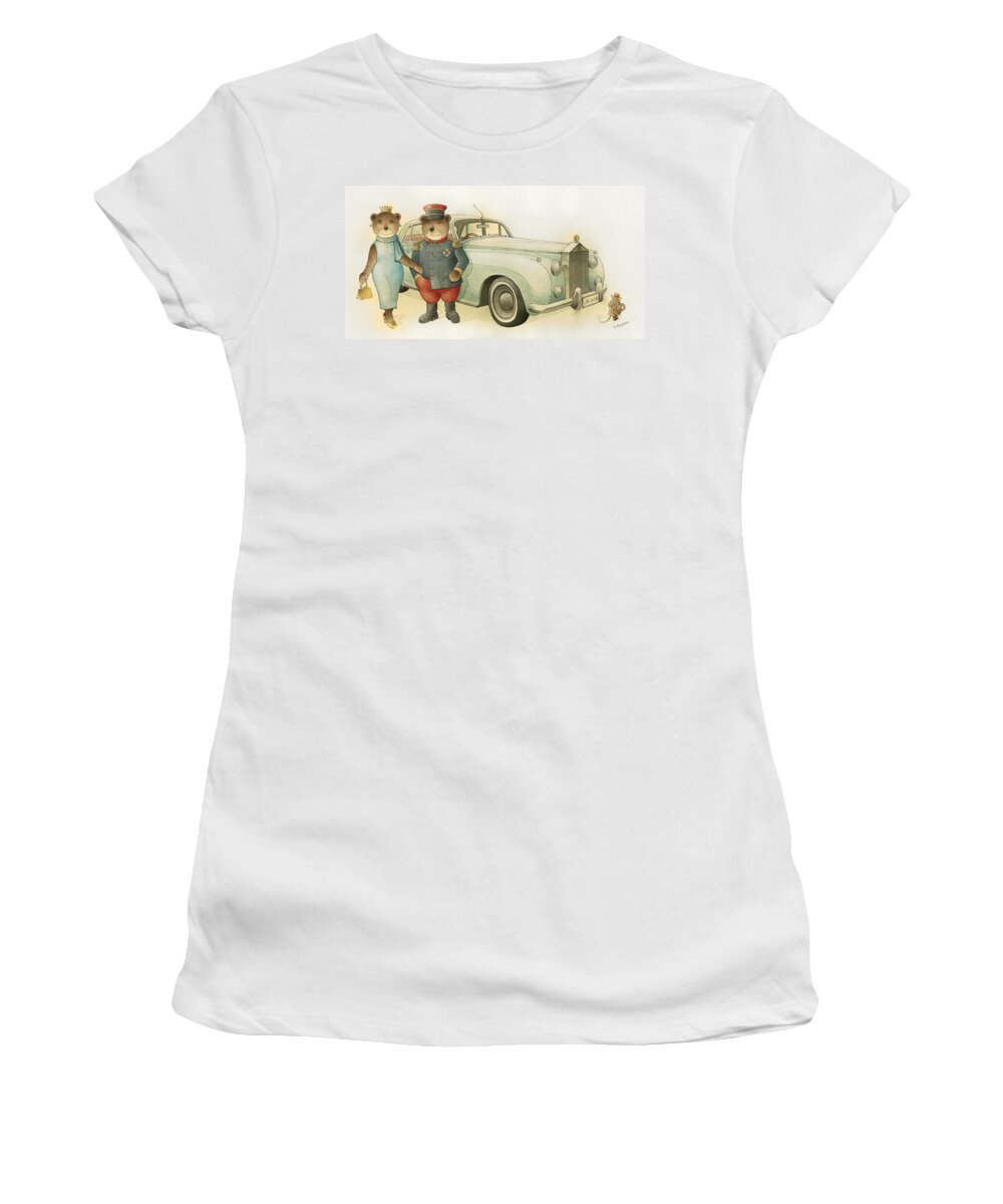 Bears Women's T-Shirt featuring the painting Florentius the Gardener08 by Kestutis Kasparavicius
