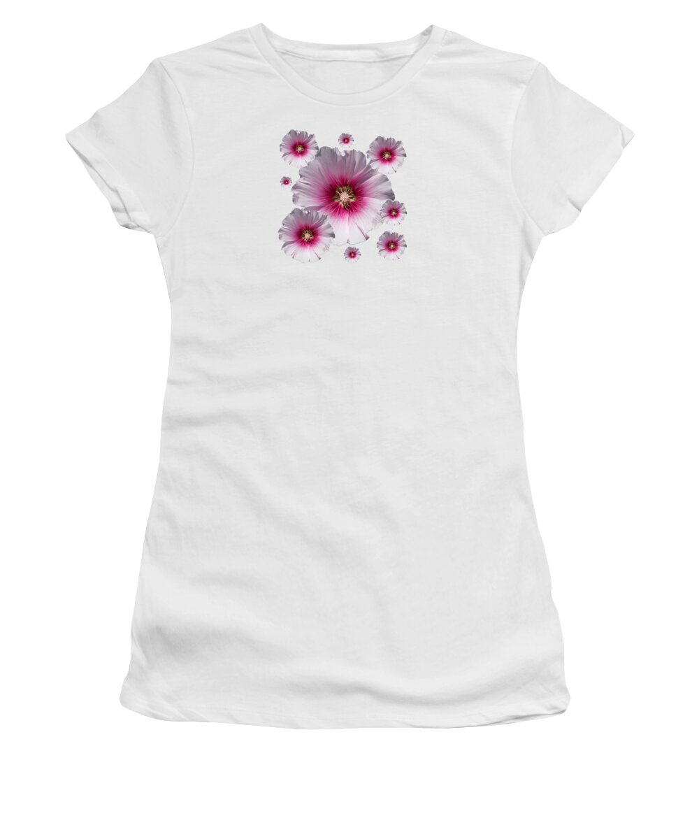Hollyhock Women's T-Shirt featuring the digital art Flower Circle by Roy Pedersen