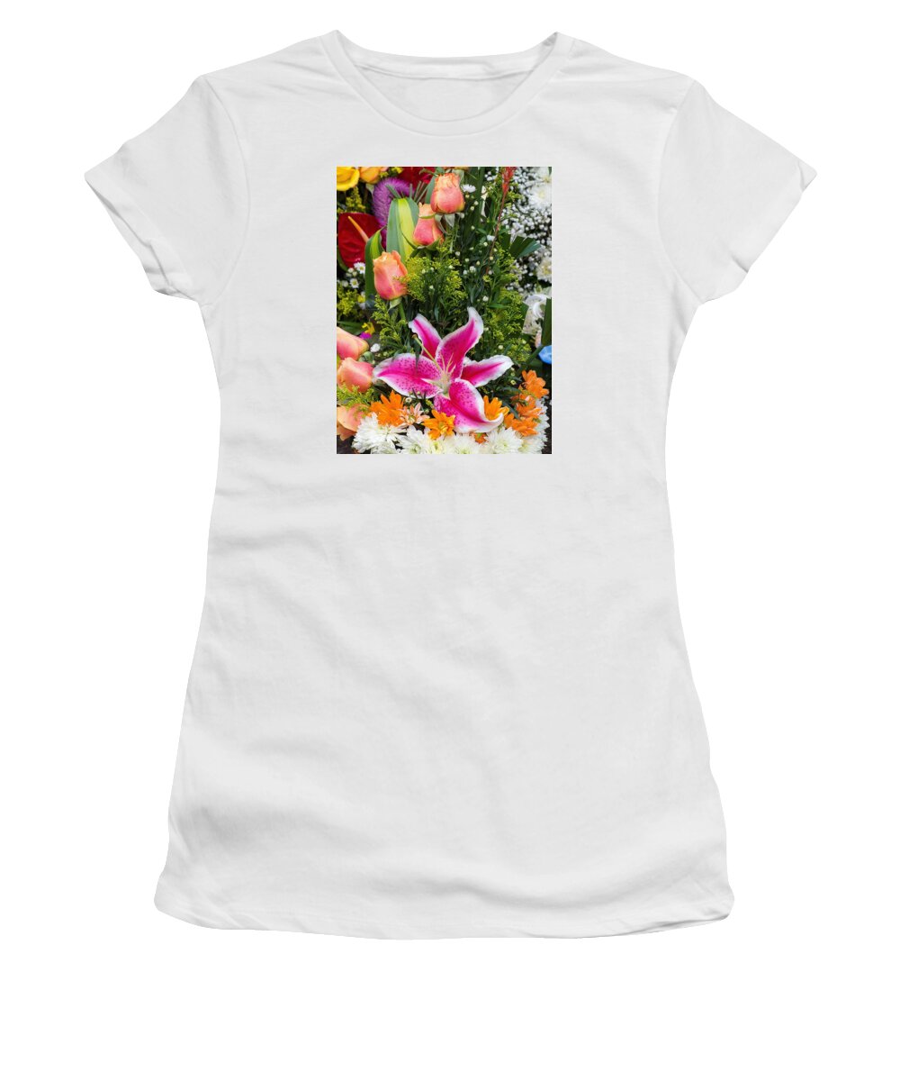 Flora Women's T-Shirt featuring the photograph Flower Designs by Robert McKinstry