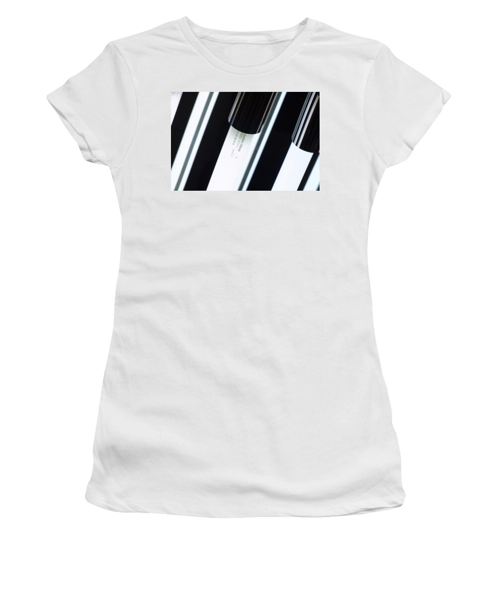 Black And White Women's T-Shirt featuring the photograph Fluorescent Light by Tamkats Ry