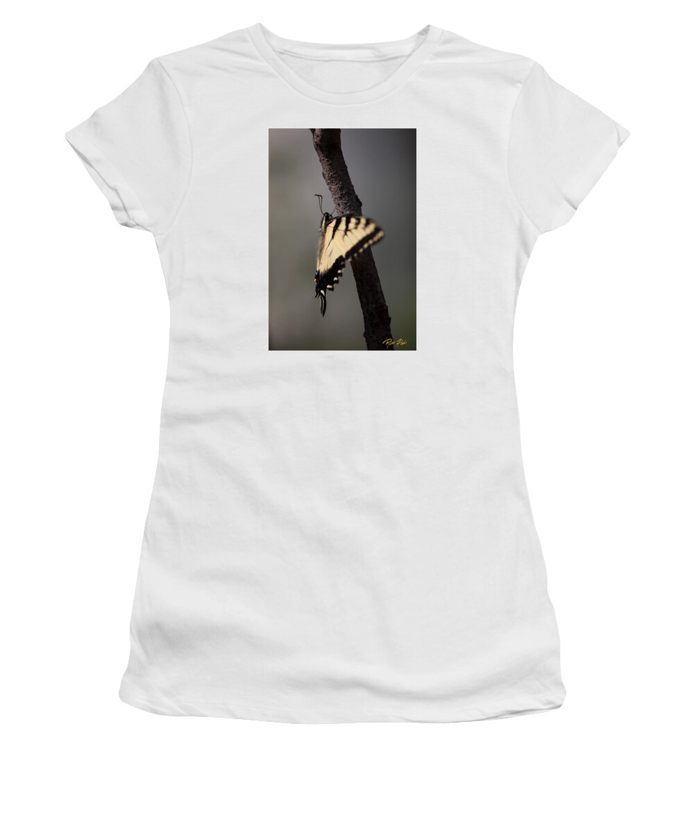 Animals Women's T-Shirt featuring the photograph Fluttering Swallowtail by Rikk Flohr