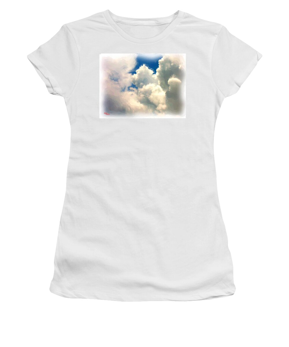 Clouds Women's T-Shirt featuring the painting Flyin High by Adam Vance