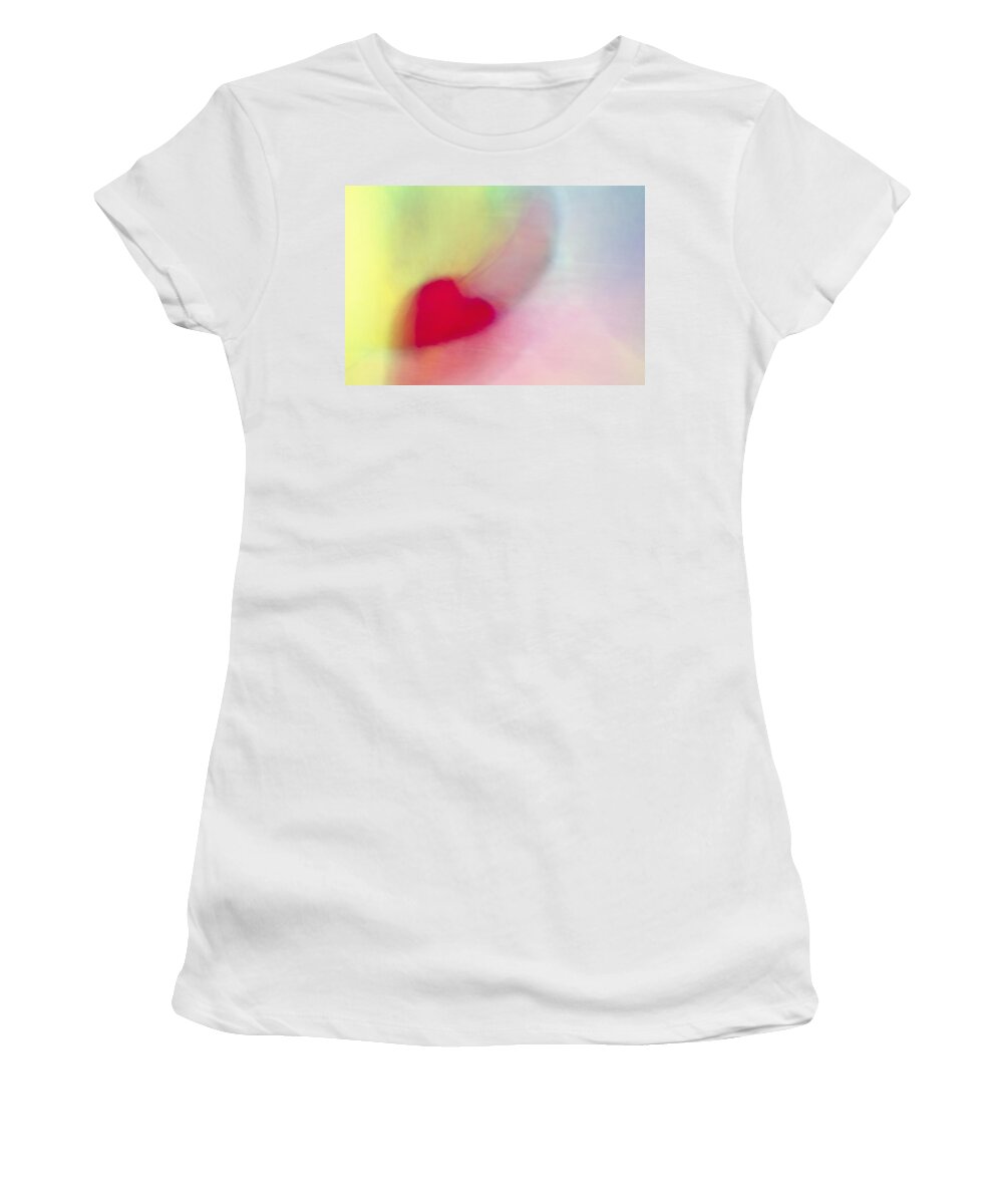 Hearts Women's T-Shirt featuring the digital art Flying Red Heart by Susan Stone