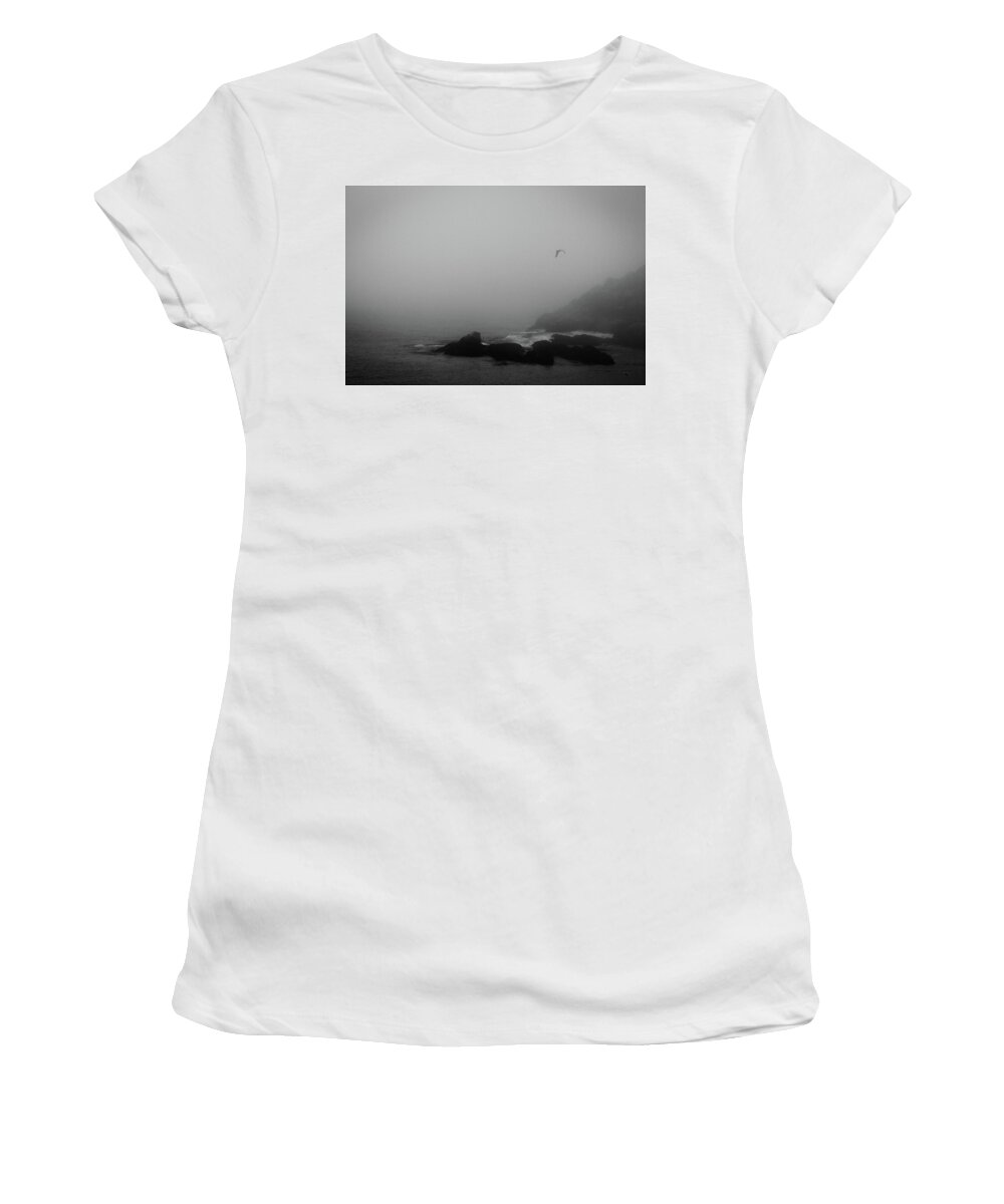 Maine Women's T-Shirt featuring the photograph Foggy Maine Coast by Barry Wills