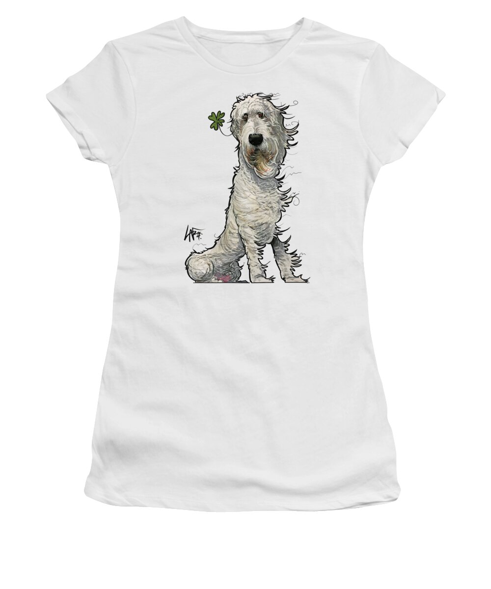 Ford Women's T-Shirt featuring the drawing Ford 3957 by Canine Caricatures By John LaFree