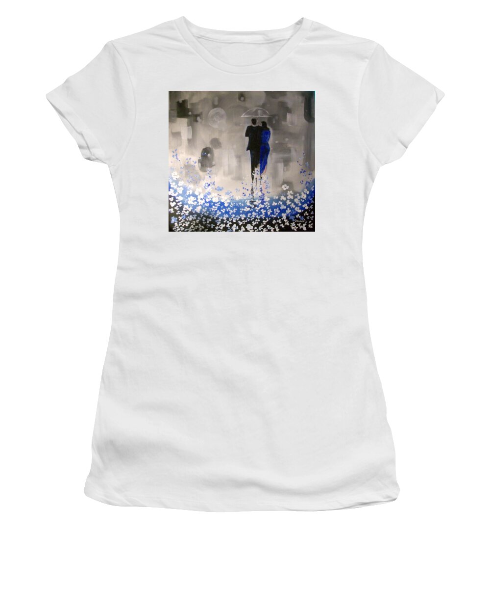 Art Women's T-Shirt featuring the painting Forever Love by Raymond Doward