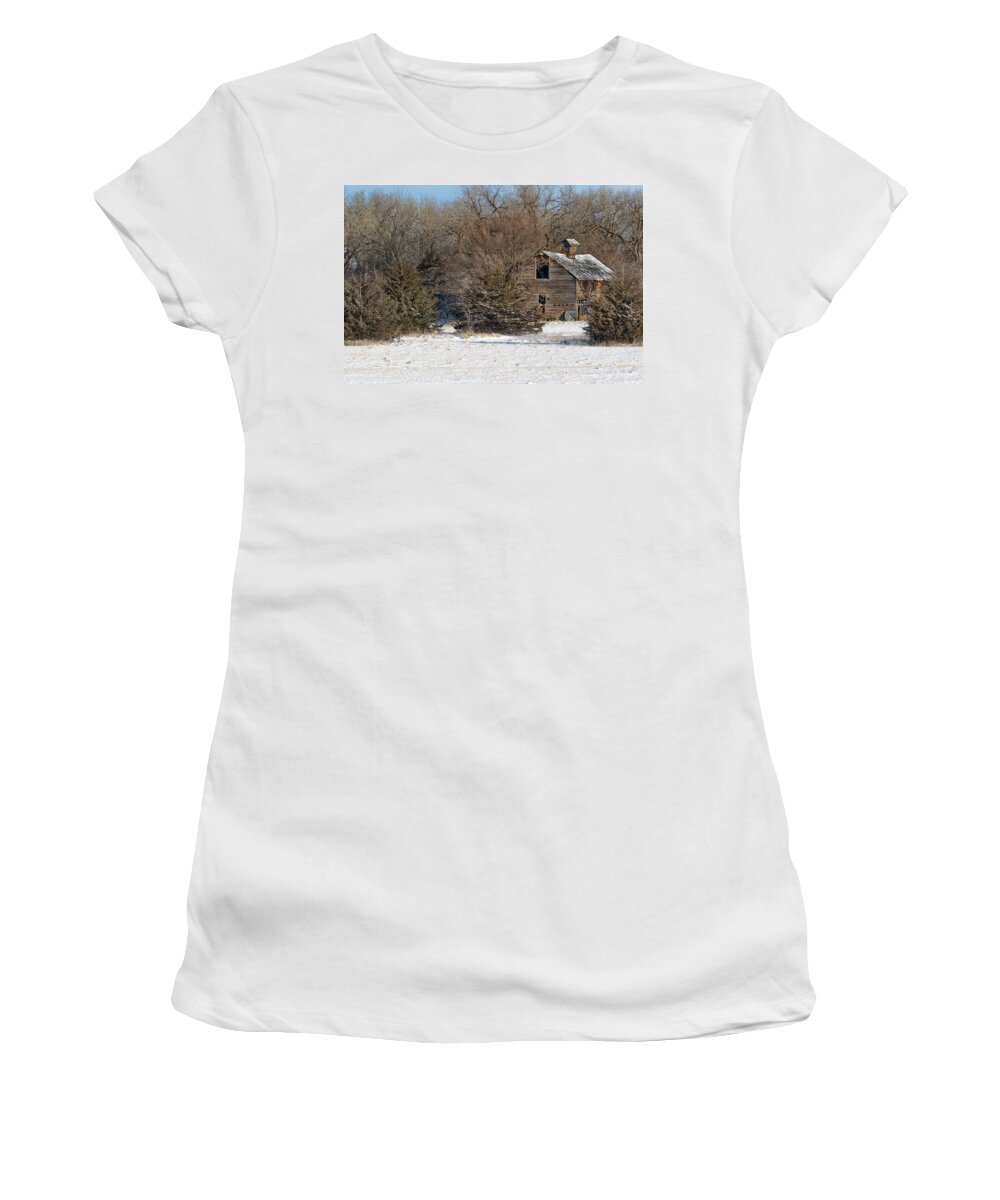 Barns Women's T-Shirt featuring the photograph Forgotten by Susan Rissi Tregoning
