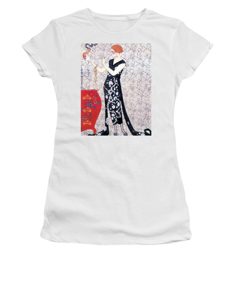 Fashion Women's T-Shirt featuring the photograph French Fashion, George Barbier, 1920 by Science Source