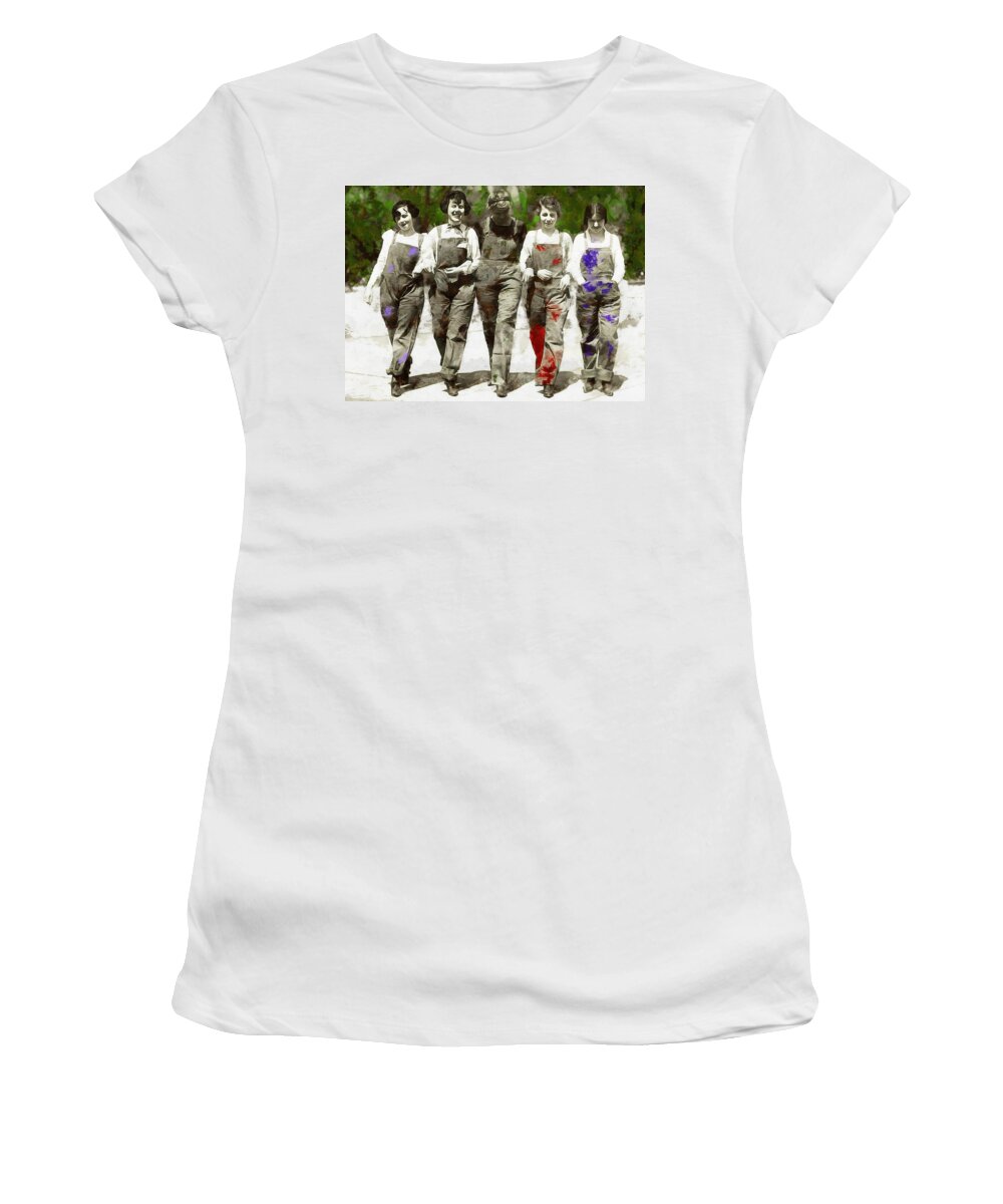 Friends Women's T-Shirt featuring the digital art Friends by Caterina Christakos