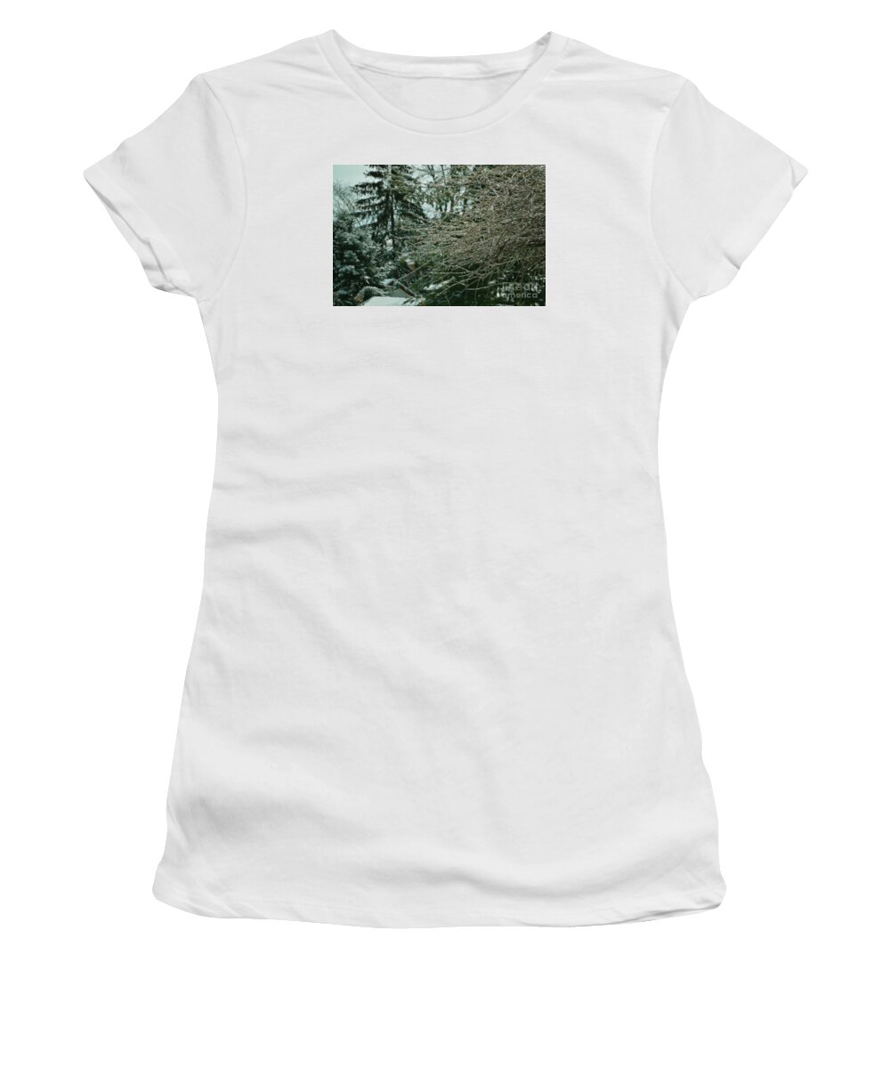  Women's T-Shirt featuring the photograph Frozen by Beverly Shelby