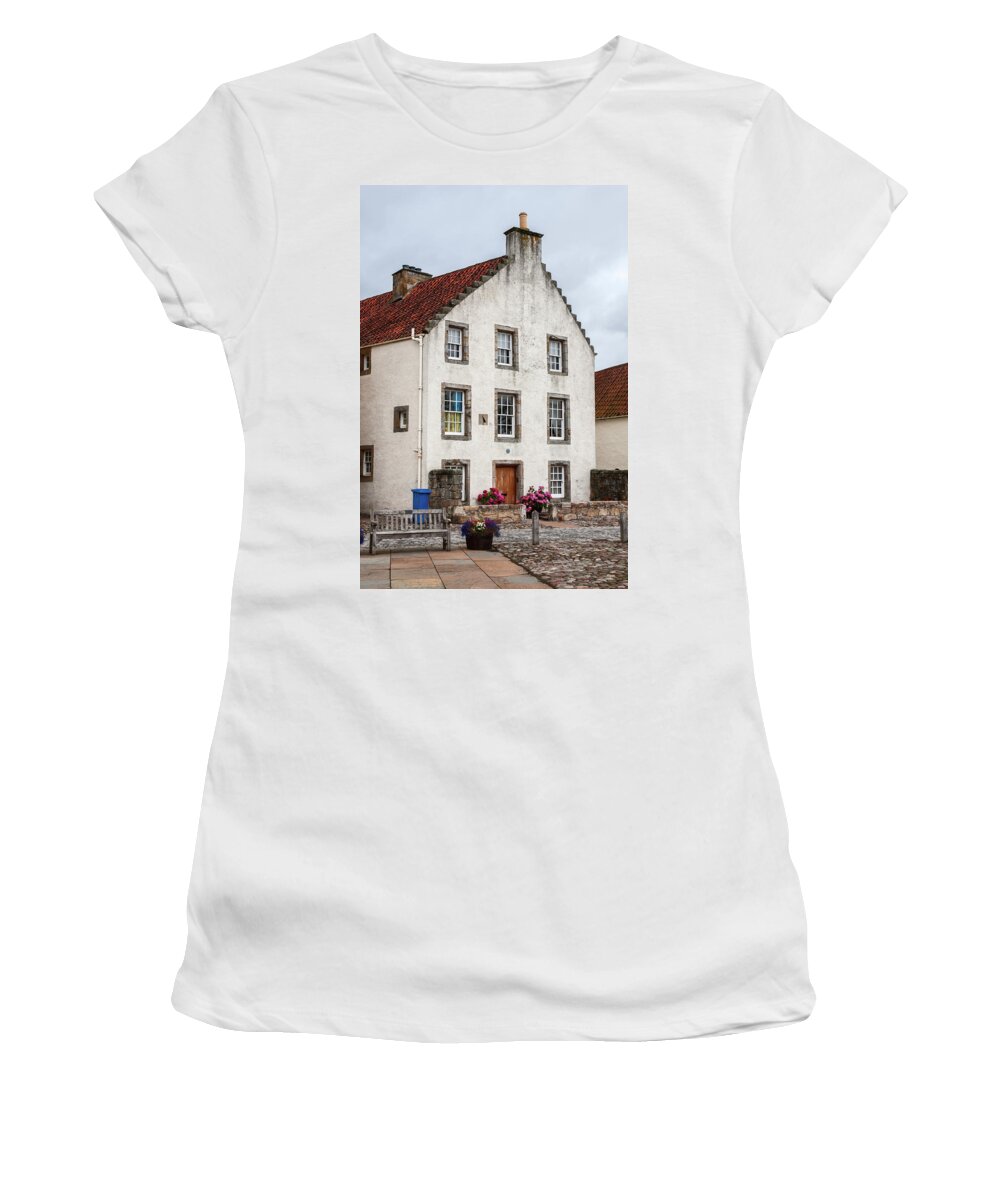  Women's T-Shirt featuring the photograph Frozen in Time 1. Culross Sketches. Scotland by Jenny Rainbow