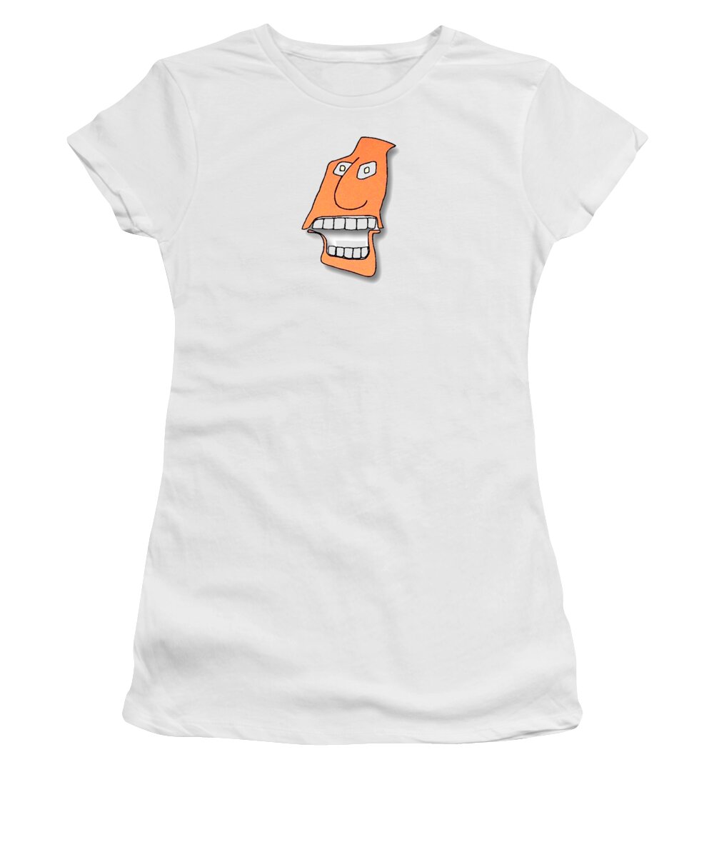 Paintings Women's T-Shirt featuring the drawing FU Party People - PEEP 127 by Dar Freeland