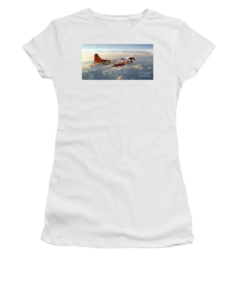 B17 Women's T-Shirt featuring the digital art Fuddy Duddy by Airpower Art