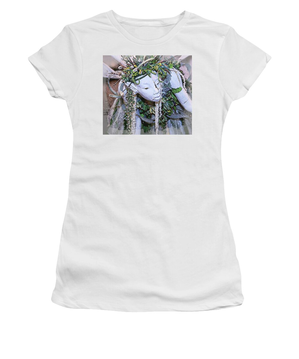 Fairy Women's T-Shirt featuring the digital art Garden Fairy by Patrice Zinck