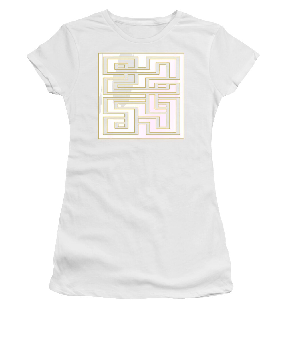 Geo 7 - Transparent Women's T-Shirt featuring the digital art Geo 7 - Transparent by Chuck Staley