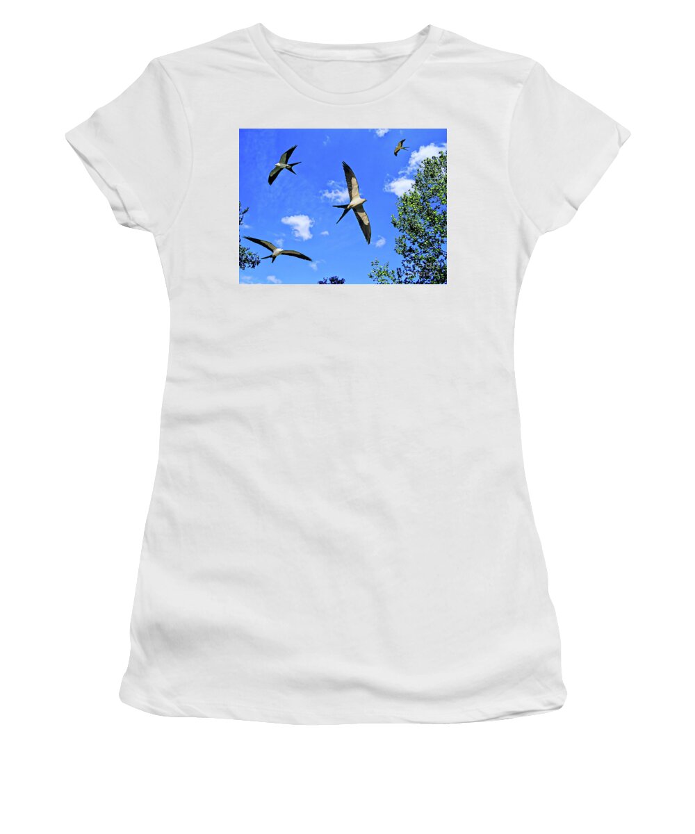 Blue Sky Women's T-Shirt featuring the digital art God Answers My Prayers by D Hackett