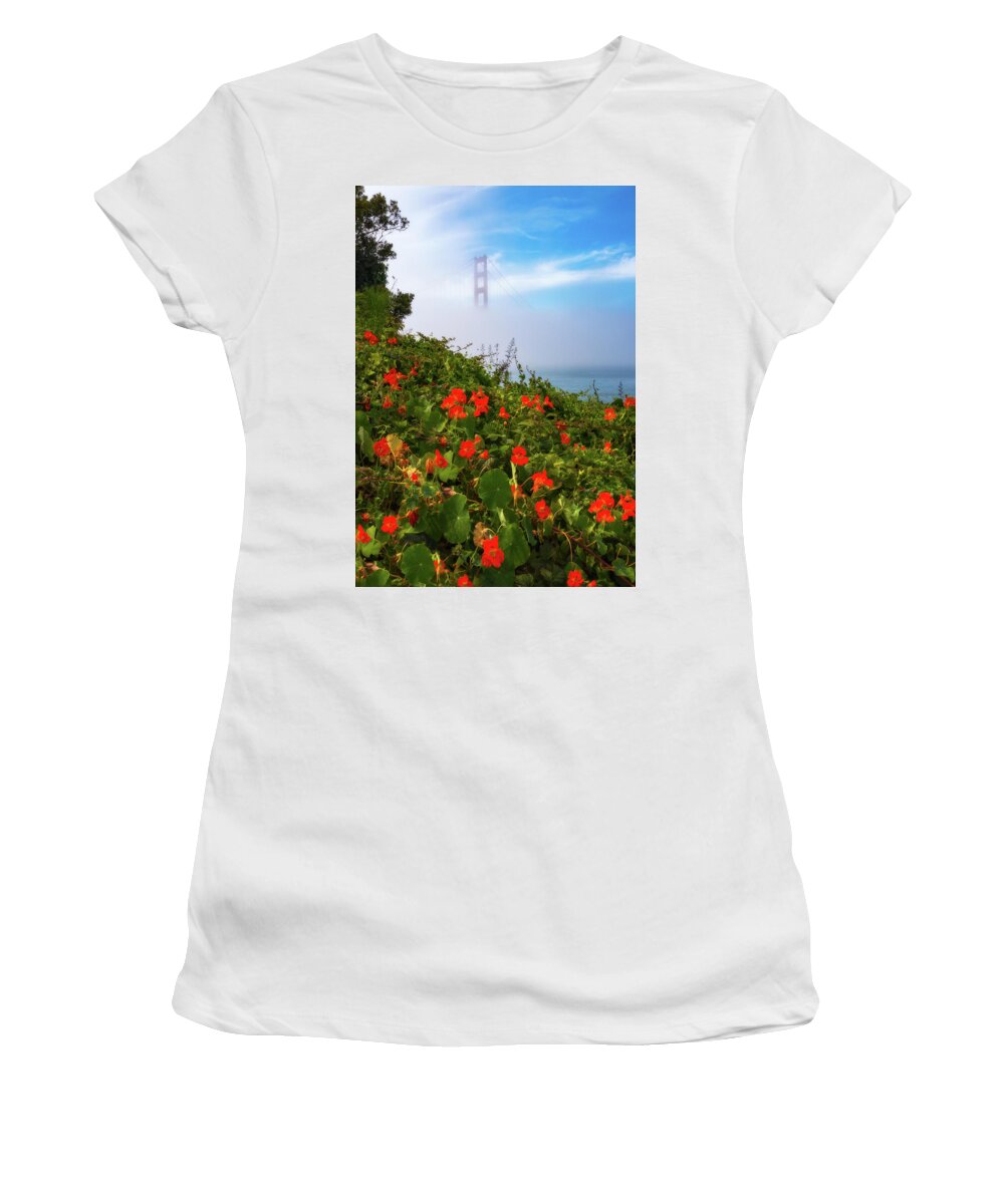 California Women's T-Shirt featuring the photograph Golden Gate Blooms by Darren White