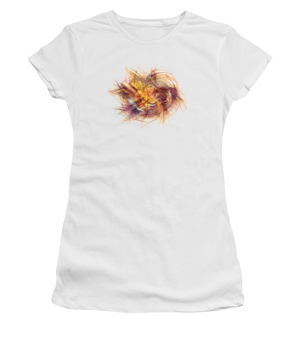 Fractal Women's T-Shirt featuring the digital art Great Bang Fractal Art by Justyna Jaszke JBJart