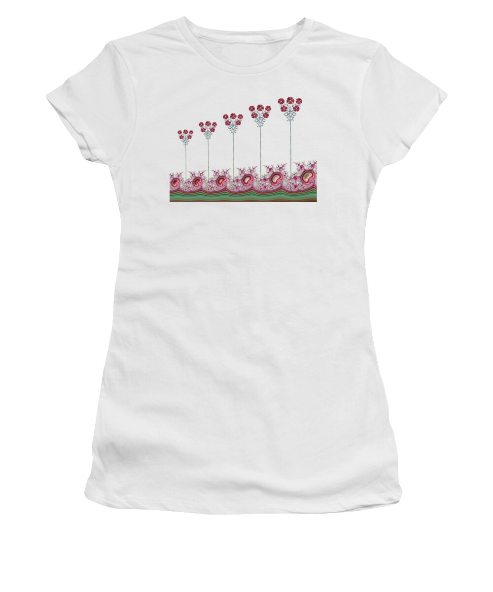 Fractal Women's T-Shirt featuring the digital art Growing Up by Elaine Teague