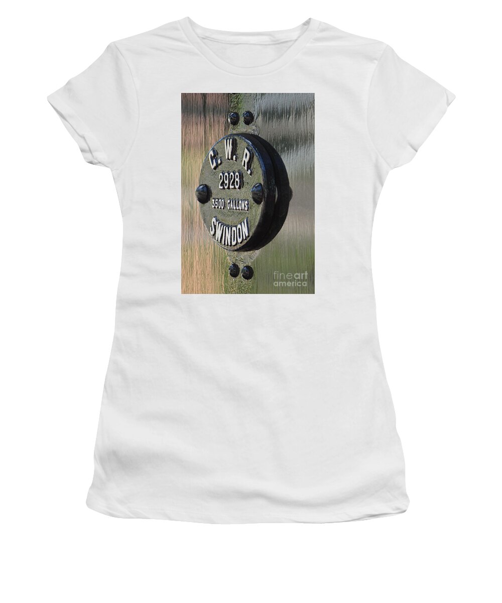 Gwr Engine Plate Women's T-Shirt featuring the photograph GWR Swindon by Andy Thompson