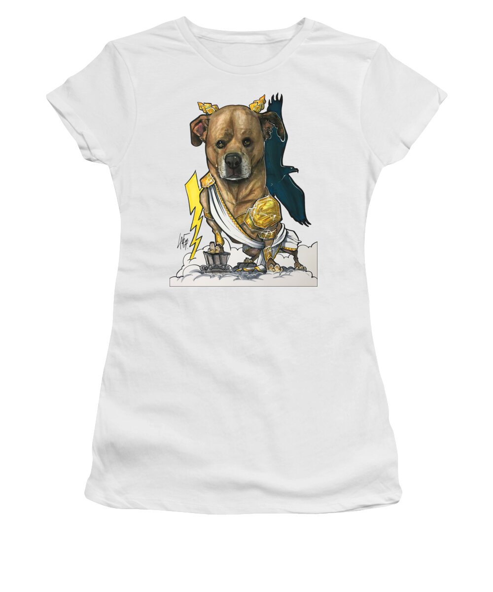 Haines Women's T-Shirt featuring the drawing Haines 3967 by Canine Caricatures By John LaFree