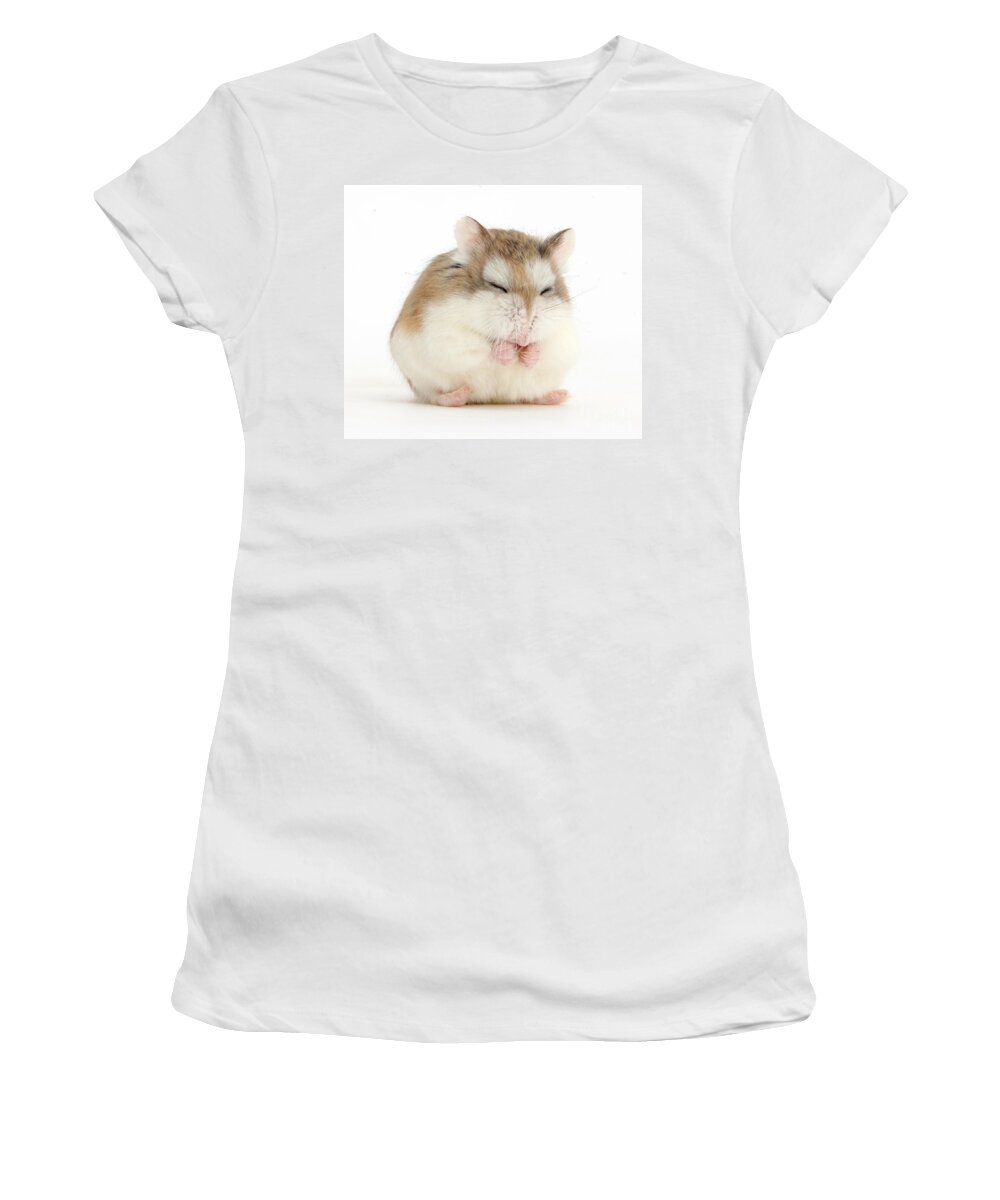 Roborovski Hamster Women's T-Shirt featuring the photograph Happy Hammy by Warren Photographic