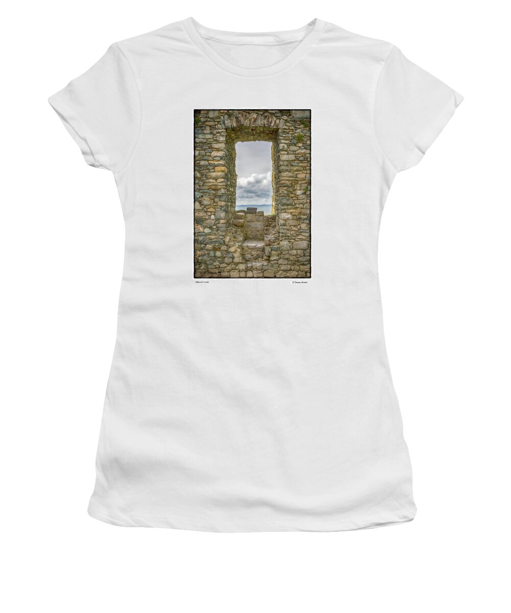 Harlech Castle Women's T-Shirt featuring the photograph Harlech Cloud by R Thomas Berner