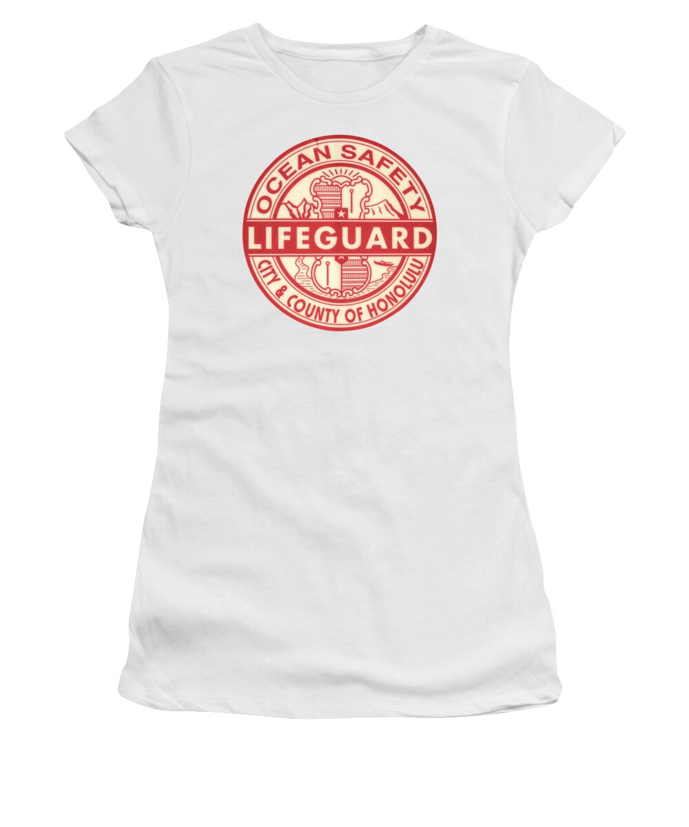 Aged Women's T-Shirt featuring the photograph Hawaii Lifeguard Logo by Mr Doomits