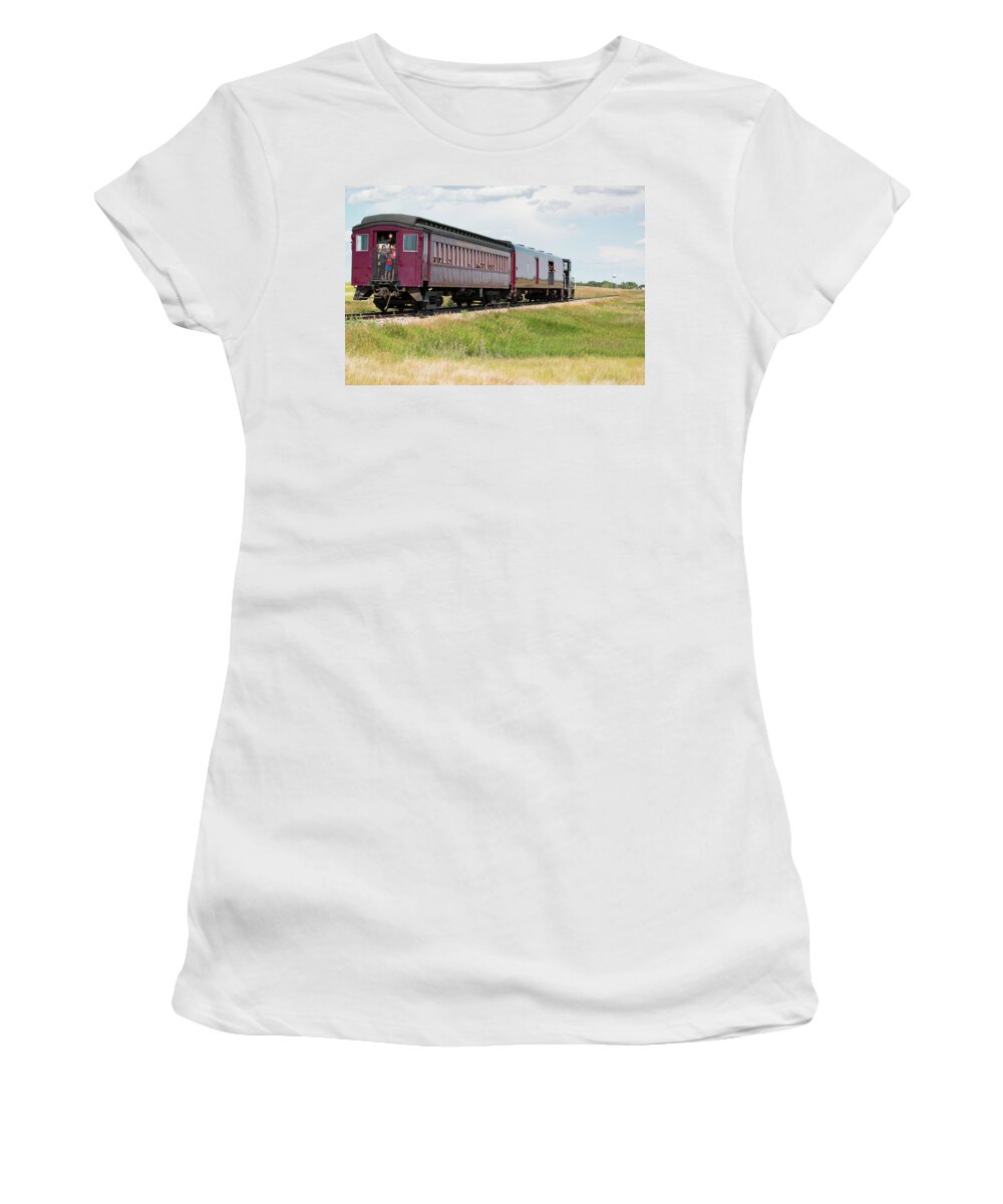 Car Women's T-Shirt featuring the photograph Heading to Town by David Buhler