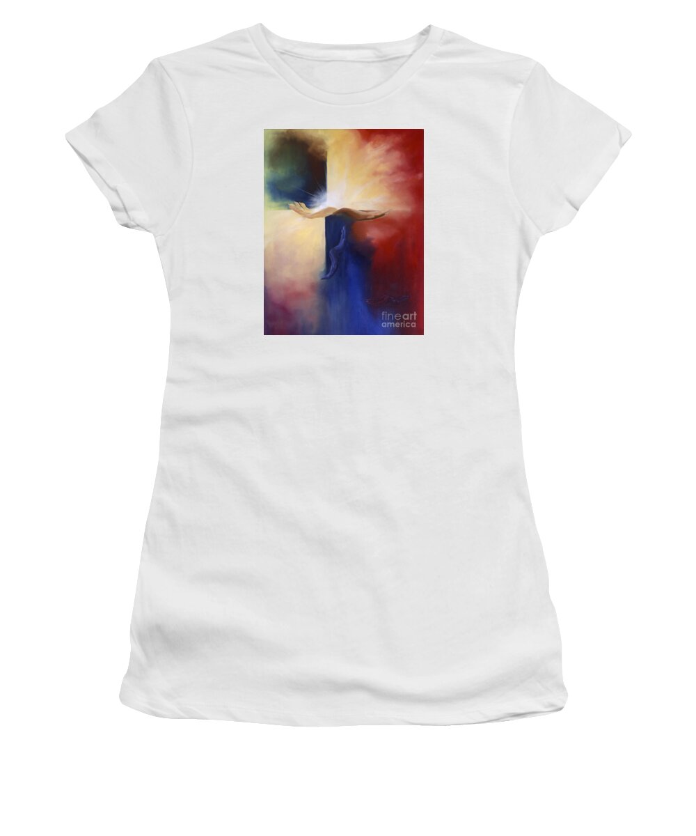 Christian Art Women's T-Shirt featuring the painting The Gift of Self by Maria Hunt