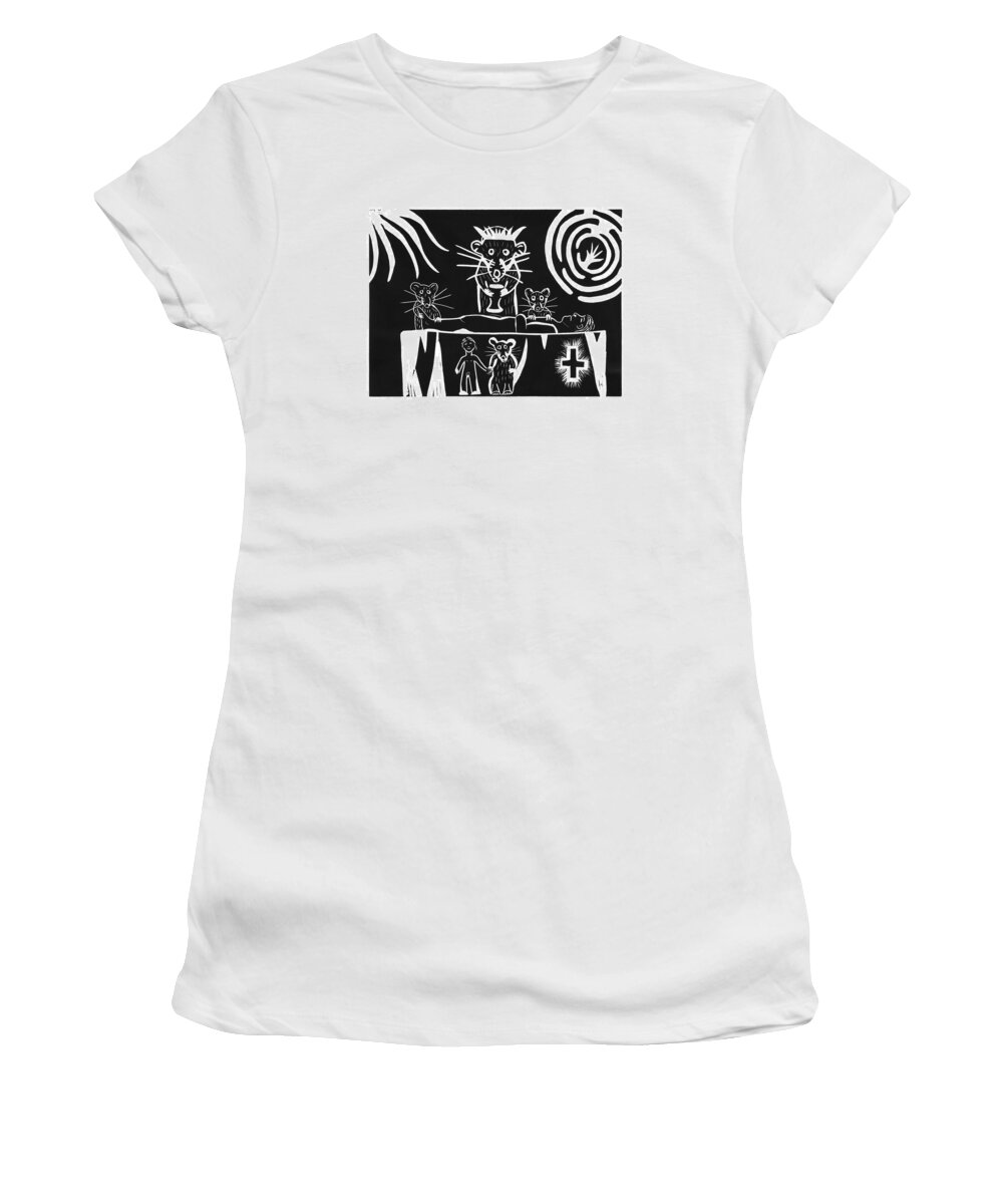 Rat Women's T-Shirt featuring the drawing Healers by Dawn Boswell Burke
