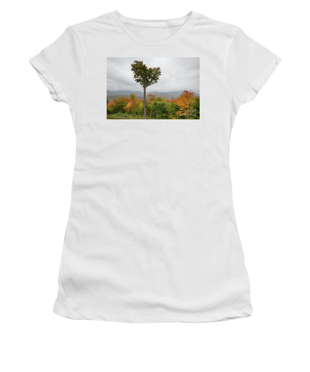 Autumn Women's T-Shirt featuring the photograph Heart Tree - Kancamagus Highway, New Hampshire by Erin Paul Donovan