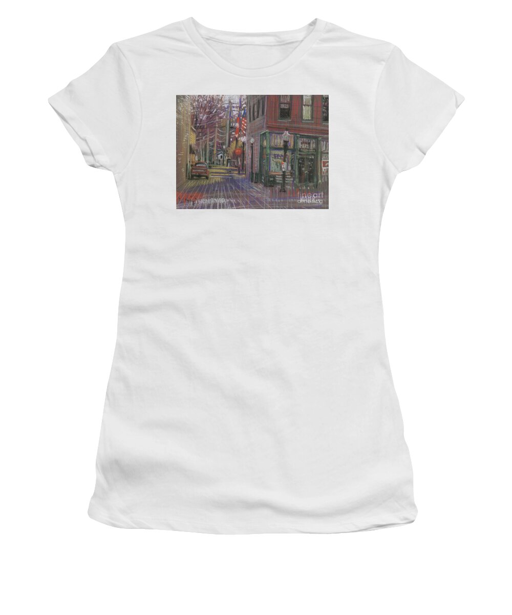 Henry's Women's T-Shirt featuring the painting Henry's by Donald Maier