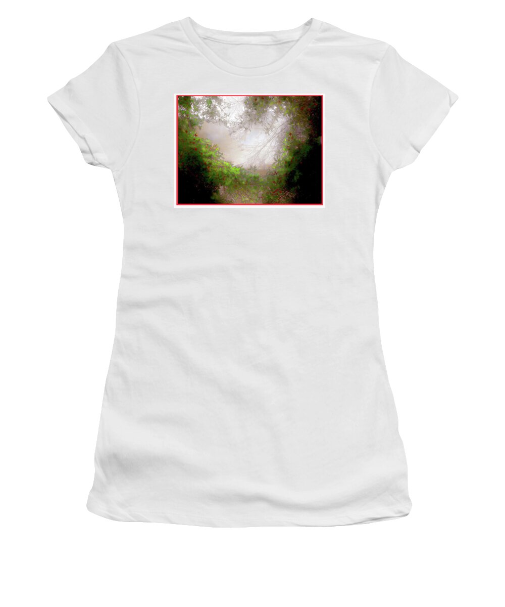 Holly Women's T-Shirt featuring the photograph Holly Heart by Bonnie Willis