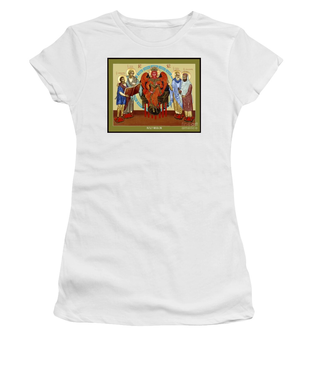 Holy Wisdom Women's T-Shirt featuring the painting Holy Wisdom - LWHLW by Lewis Williams OFS