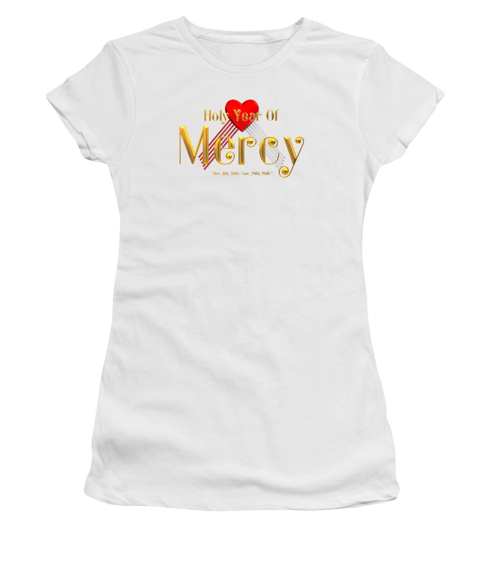 Holy Year Of Mercy Women's T-Shirt featuring the digital art Holy Year of Mercy by Rose Santuci-Sofranko