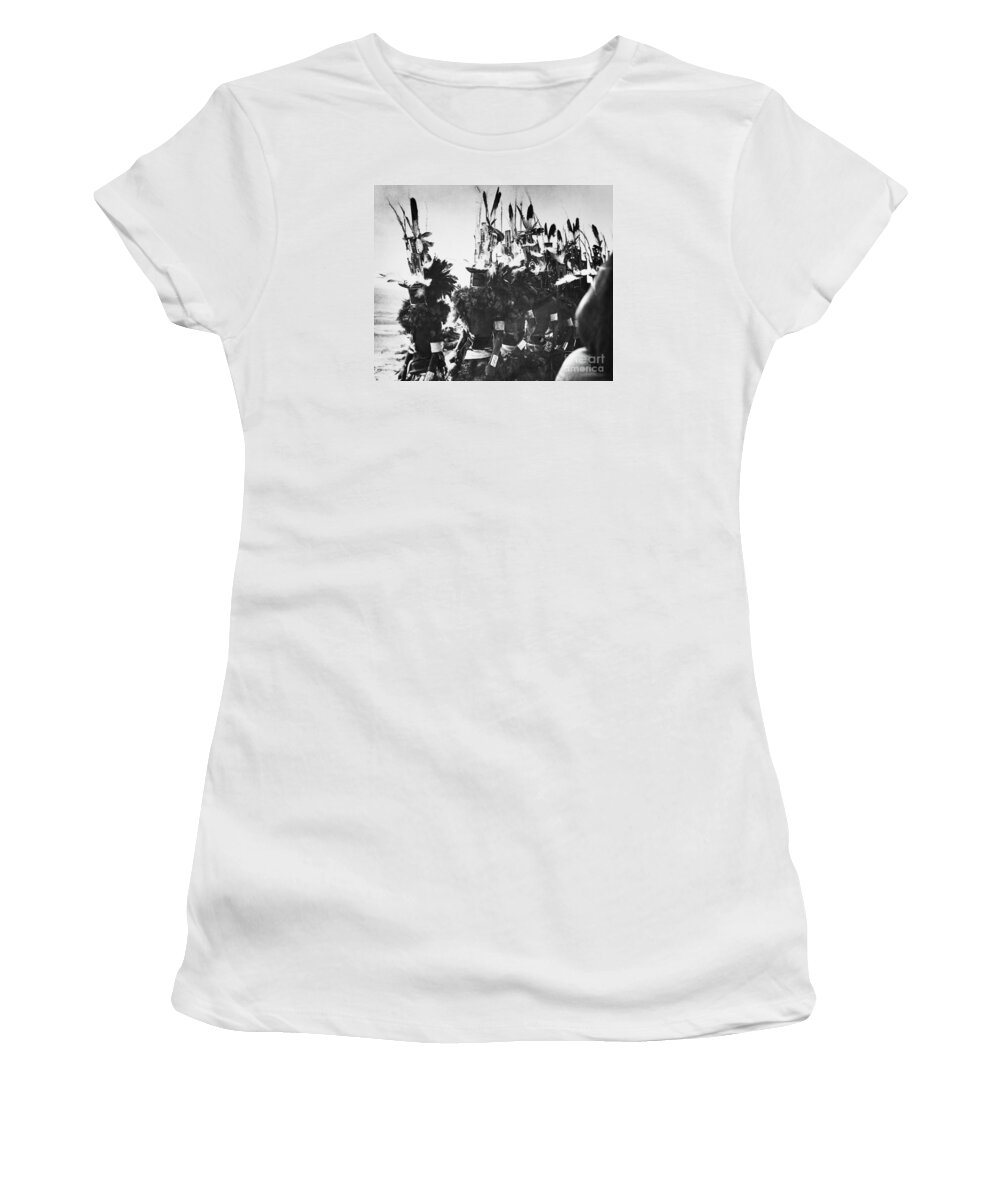 1913 Women's T-Shirt featuring the photograph HOPI DANCERS c1913 by Granger