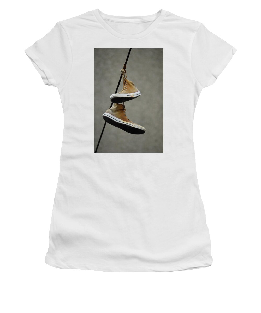 Shoes Women's T-Shirt featuring the photograph Hung on old ways by J C