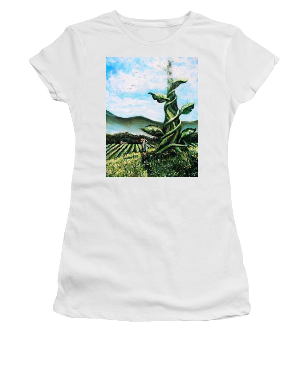 Fairytale Women's T-Shirt featuring the painting I Should have Kept that Cow... by Shana Rowe Jackson