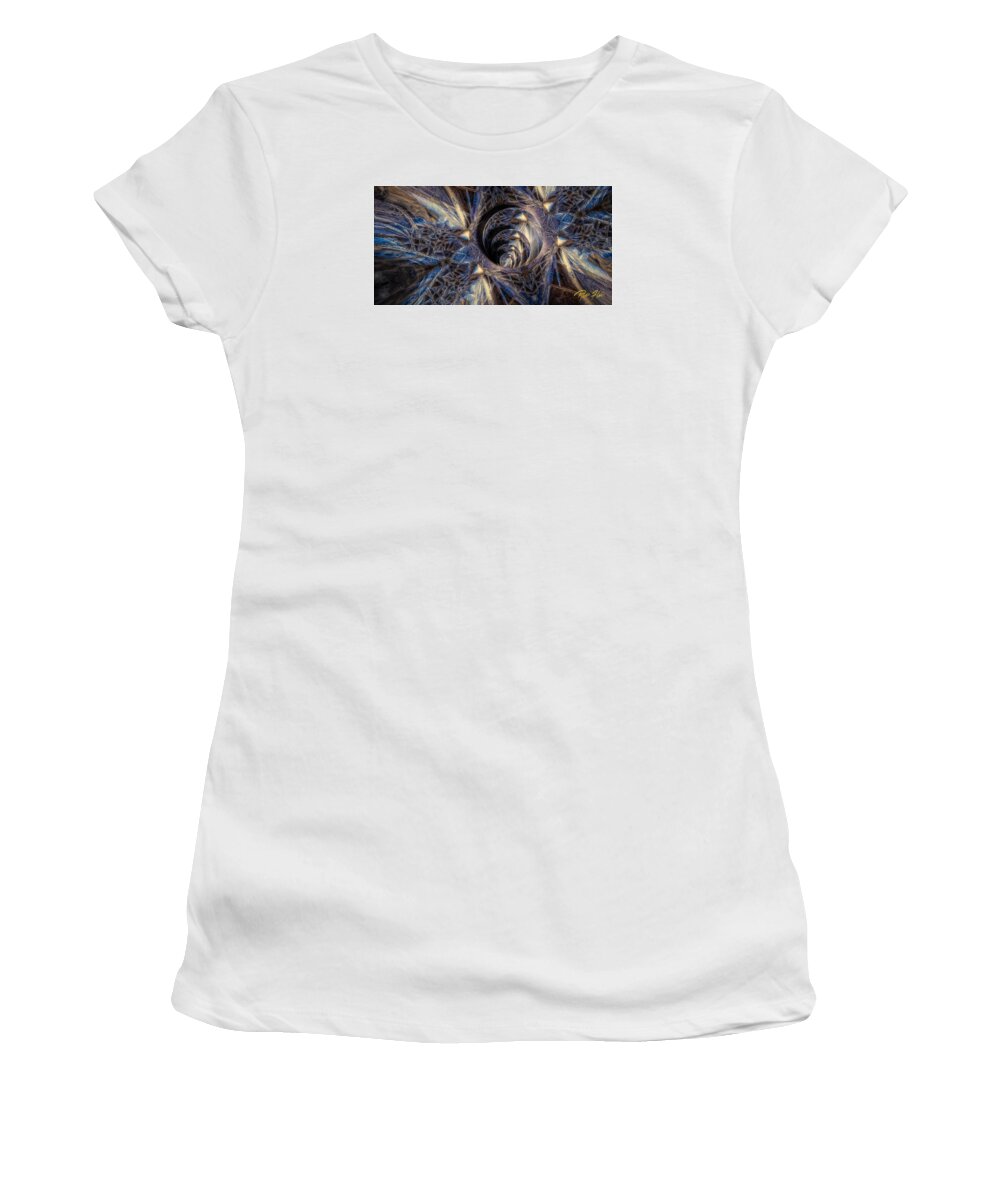 Crystals Women's T-Shirt featuring the photograph Ice Crystal Abstract by Rikk Flohr