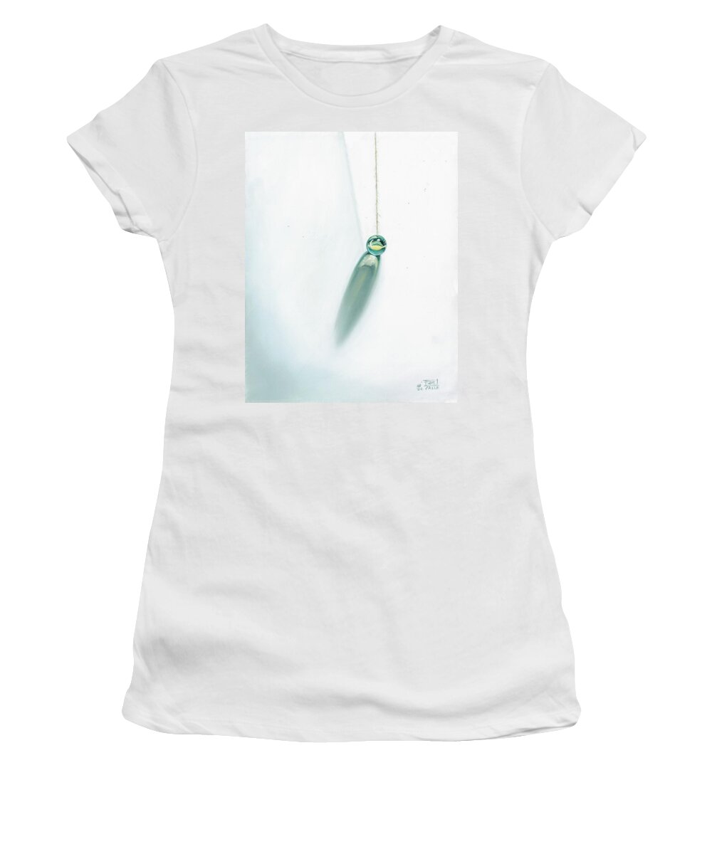 Marble Hanging By String Women's T-Shirt featuring the painting Illumination Within by Roger Calle