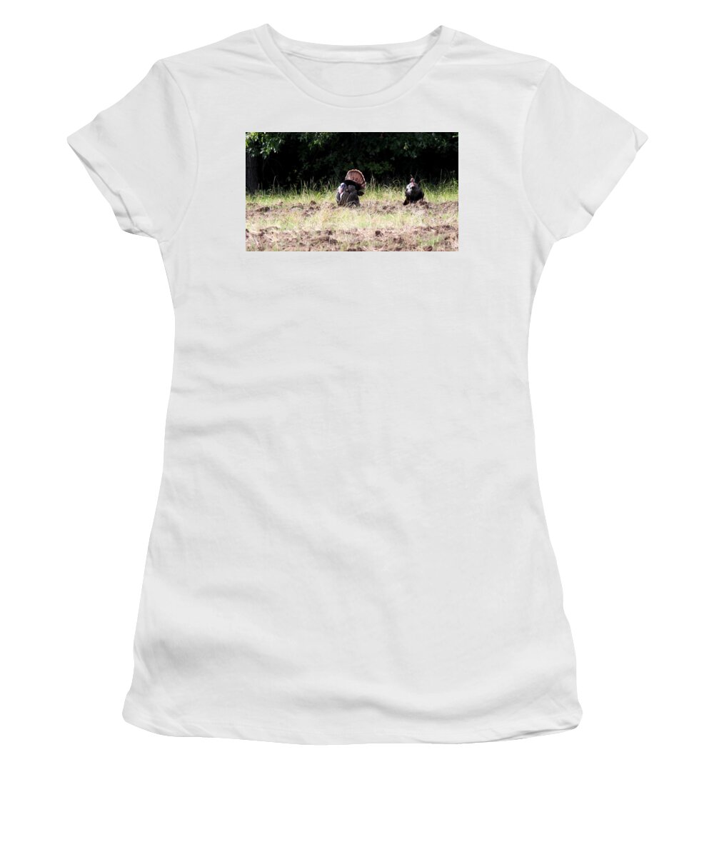 Wild Turkey Women's T-Shirt featuring the photograph IMG_8204 - Wild Turkey by Travis Truelove